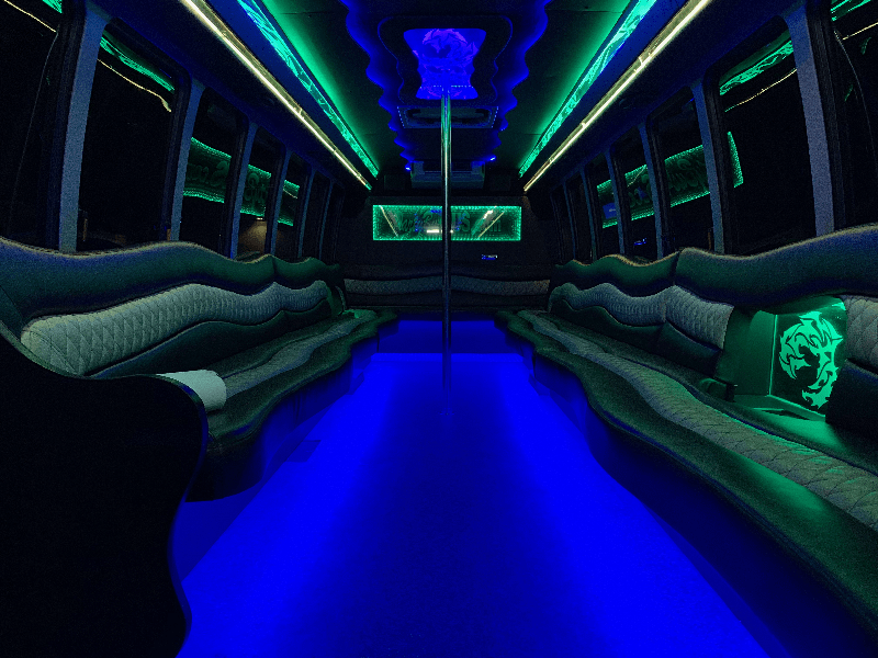 50 Passenger Party Bus Interior